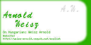 arnold weisz business card